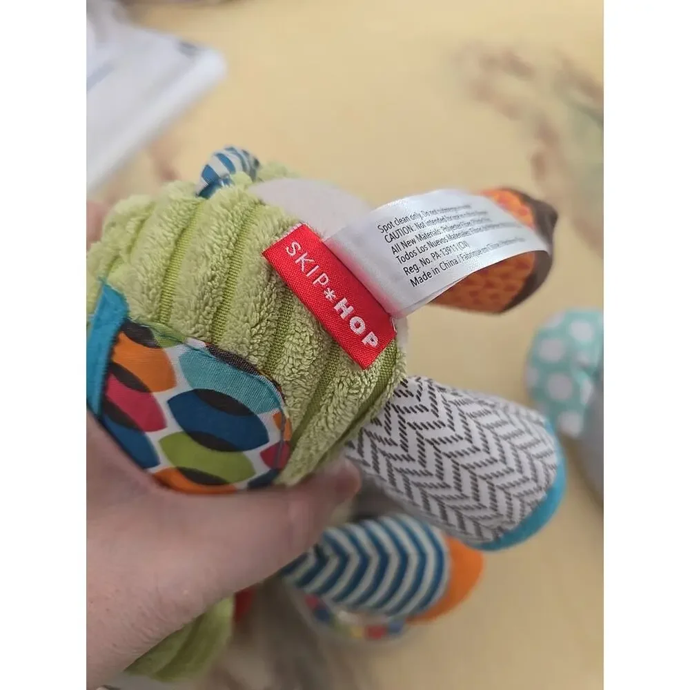 Lot of 2 Skip Hop Bandana Buddies Activity Puppy & Elephant‎ Rattle Baby Toys